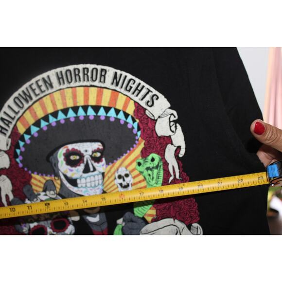Universal Studios Halloween Horror Nights Dia De Muertos T Shirt Sugar Skulls XL - Picture 4 of 6